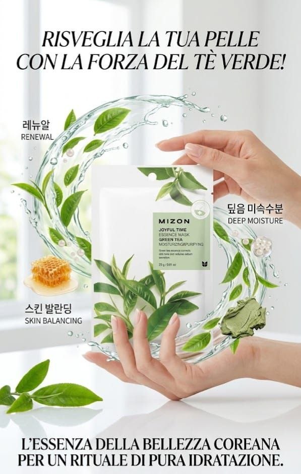🎁 MIZON Maschera Viso al Tè Verde - Korea Skin Care (100% off)