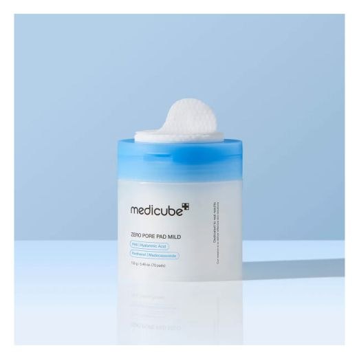 MEDICUBE Zero Pore Pad Mild - Pads Esfolianti con Acido Ialuronico 70 pz