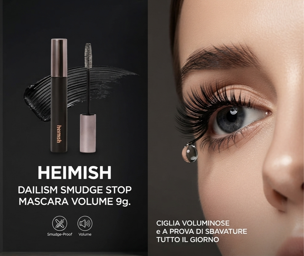 Heimish Dailism Smudge Stop Mascara 9g – Nero- STOP SBAVATURE